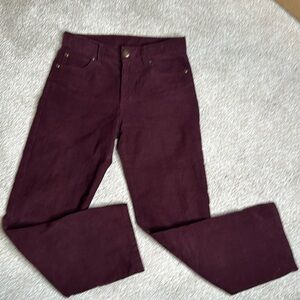 Janie and Jack Wine color velvet pants size 10